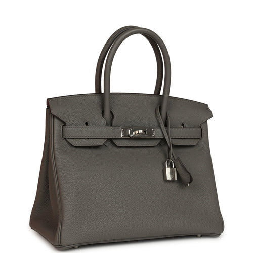 Hermes Birkin 30 Etain Togo Palladium Hardware
