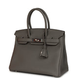 Hermes Birkin 30 Etain Togo Palladium Hardware - Thumbnail View 5