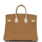 Hermes Special Order (HSS) Birkin 25 Biscuit and Craie Togo Brushed Gold Hardware - Thumbnail View 4