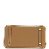 Hermes Special Order (HSS) Birkin 25 Biscuit and Craie Togo Brushed Gold Hardware - Thumbnail View 6