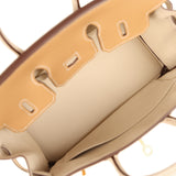 Hermes Special Order (HSS) Birkin 25 Biscuit and Craie Togo Brushed Gold Hardware - Thumbnail View 8