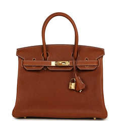 Hermes Birkin 30 Fauve Barenia Faubourg Gold Hardware