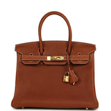 Hermes Birkin 30 Fauve Barenia Faubourg Gold Hardware - Thumbnail View 1