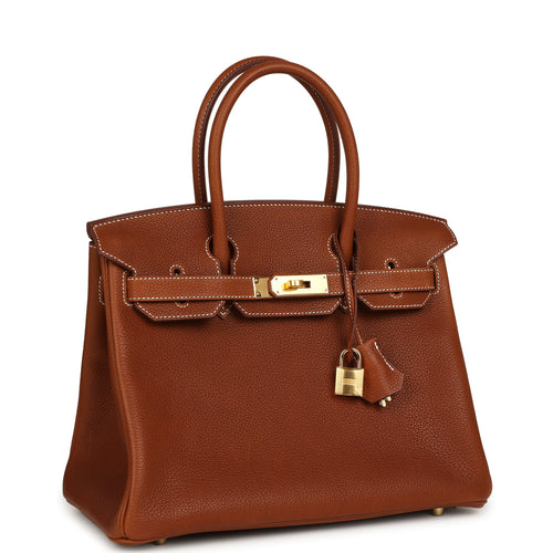Hermes Birkin 30 Fauve Barenia Faubourg Gold Hardware