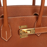 Hermes Birkin 30 Fauve Barenia Faubourg Gold Hardware - Thumbnail View 7