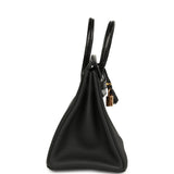 Pre-owned Hermes Birkin 25 Touch Black Togo and Shiny Niloticus Crocodile Touch Rose Gold Hardware - Thumbnail View 3