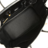 Pre-owned Hermes Birkin 25 Touch Black Togo and Shiny Niloticus Crocodile Touch Rose Gold Hardware - Thumbnail View 8