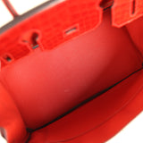 Pre-owned Hermes Birkin 30 Braise Shiny Niloticus Crocodile Gold Hardware - Thumbnail View 8