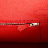 Pre-owned Hermes Birkin 30 Geranium Shiny Niloticus Crocodile Palladium Hardware - Thumbnail View 9