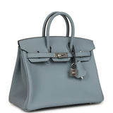 Hermes Birkin 25 Bleu Lin Swift Palladium Hardware - Thumbnail View 2