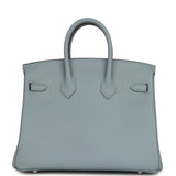 Hermes Birkin 25 Bleu Lin Swift Palladium Hardware - Thumbnail View 4