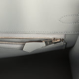 Hermes Birkin 25 Bleu Lin Swift Palladium Hardware - Thumbnail View 9