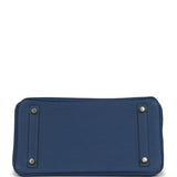 Hermes Birkin 30 Bleu Tie Togo Permabrass Hardware - Thumbnail View 6