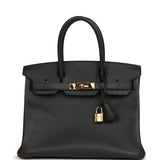 Pre-owned Hermes Birkin 30 Black Epsom Gold Hardware - Thumbnail View 1