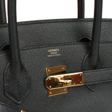 Pre-owned Hermes Birkin 30 Black Epsom Gold Hardware - Thumbnail View 7