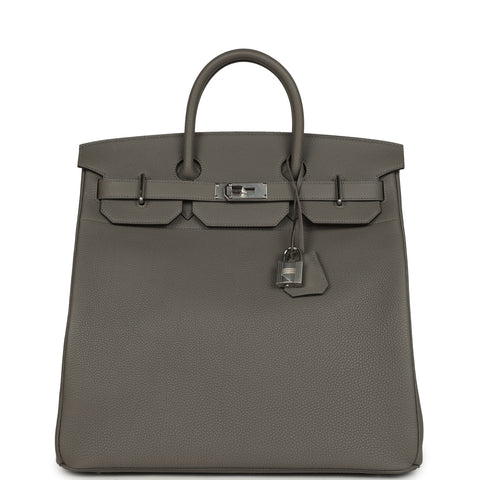Hermes HAC Birkin 40 Gris Meyer Togo Palladium Hardware