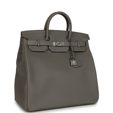 Hermes HAC Birkin 40 Gris Meyer Togo Palladium Hardware