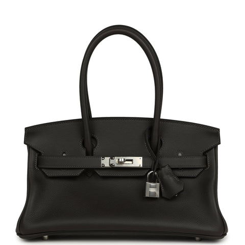 Hermes Shoulder Birkin Light 29 Vert Bronze Evercolor Palladium Hardware