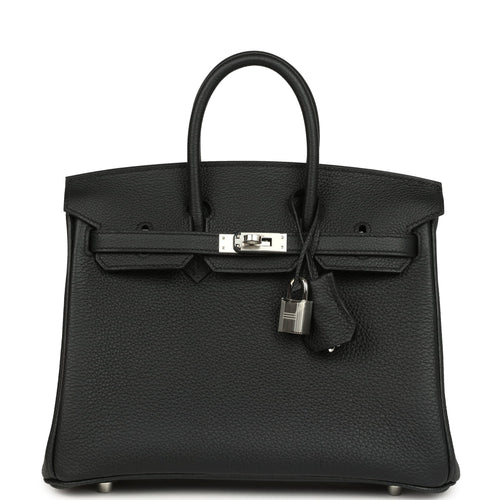 Hermes Birkin 25 Black Togo Palladium Hardware