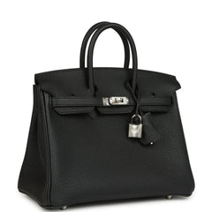 Hermes Birkin 25 Black Togo Palladium Hardware