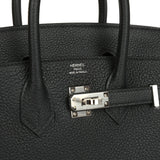 Hermes Birkin 25 Black Togo Palladium Hardware - Thumbnail View 7