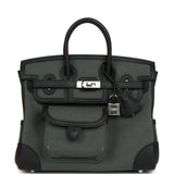 Hermes Birkin 25 Cargo Vert Mangrove Toile Goeland and Black Swift Palladium Hardware - Thumbnail View 1