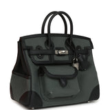 Hermes Birkin 25 Cargo Vert Mangrove Toile Goeland and Black Swift Palladium Hardware - Thumbnail View 2