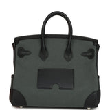 Hermes Birkin 25 Cargo Vert Mangrove Toile Goeland and Black Swift Palladium Hardware - Thumbnail View 4
