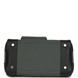 Hermes Birkin 25 Cargo Vert Mangrove Toile Goeland and Black Swift Palladium Hardware - Thumbnail View 6