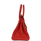 Pre-owned Hermes Birkin 30 Vermillon Togo Gold Hardware - Thumbnail View 3