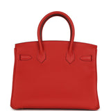 Pre-owned Hermes Birkin 30 Vermillon Togo Gold Hardware - Thumbnail View 4