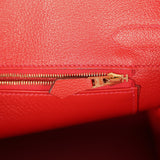 Pre-owned Hermes Birkin 30 Vermillon Togo Gold Hardware - Thumbnail View 9