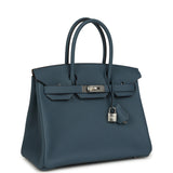 Hermes Birkin 30 Bleu Tempete Togo Palladium Hardware - Thumbnail View 2