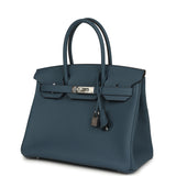 Hermes Birkin 30 Bleu Tempete Togo Palladium Hardware - Thumbnail View 5