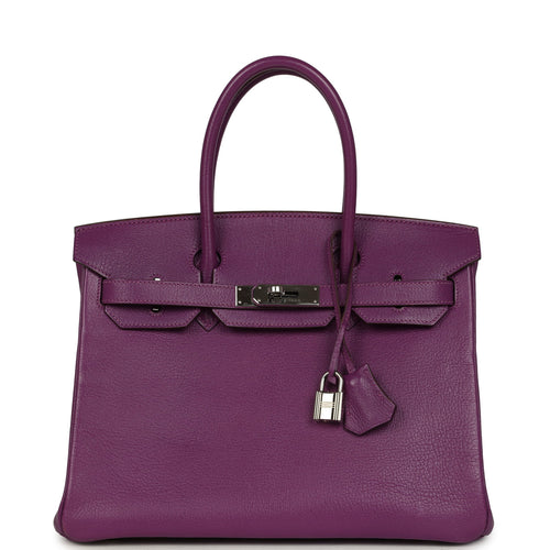 Vintage Hermes Birkin 30 Cyclamen Chevre Mysore Palladium Hardware