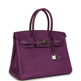 Vintage Hermes Birkin 30 Cyclamen Chevre Mysore Palladium Hardware - Thumbnail View 2