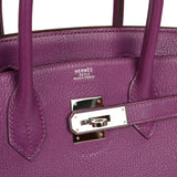 Vintage Hermes Birkin 30 Cyclamen Chevre Mysore Palladium Hardware - Thumbnail View 7