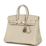 Hermes Birkin 25 Craie Togo Palladium Hardware - Thumbnail View 5