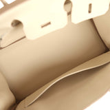 Hermes Birkin 25 Craie Togo Palladium Hardware - Thumbnail View 8