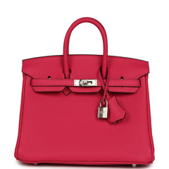 Hermes Birkin 25 Rose Mexico Togo Palladium Hardware
