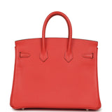 Pre-owned Hermes Birkin 25 Rose Jaipur Epsom Palladium Hardware - Thumbnail View 4