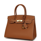 Hermes Birkin Sellier 30 Gold Epsom Gold Hardware - Thumbnail View 5