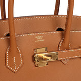 Hermes Birkin Sellier 30 Gold Epsom Gold Hardware - Thumbnail View 7