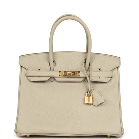 Hermes Birkin 30 Beton Clemence Gold Hardware