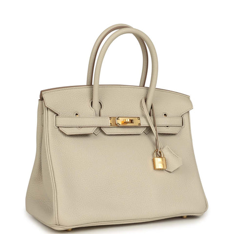 Hermes Birkin 30 Beton Clemence Gold Hardware