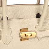 Hermes Birkin 30 Beton Clemence Gold Hardware - Thumbnail View 7