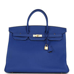 Hermes Birkin 40 Bleu Royal Togo Gold Hardware