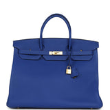 Hermes Birkin 40 Bleu Royal Togo Gold Hardware - Thumbnail View 1