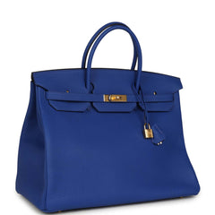 Hermes Birkin 40 Bleu Royal Togo Gold Hardware
