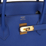 Hermes Birkin 40 Bleu Royal Togo Gold Hardware - Thumbnail View 7